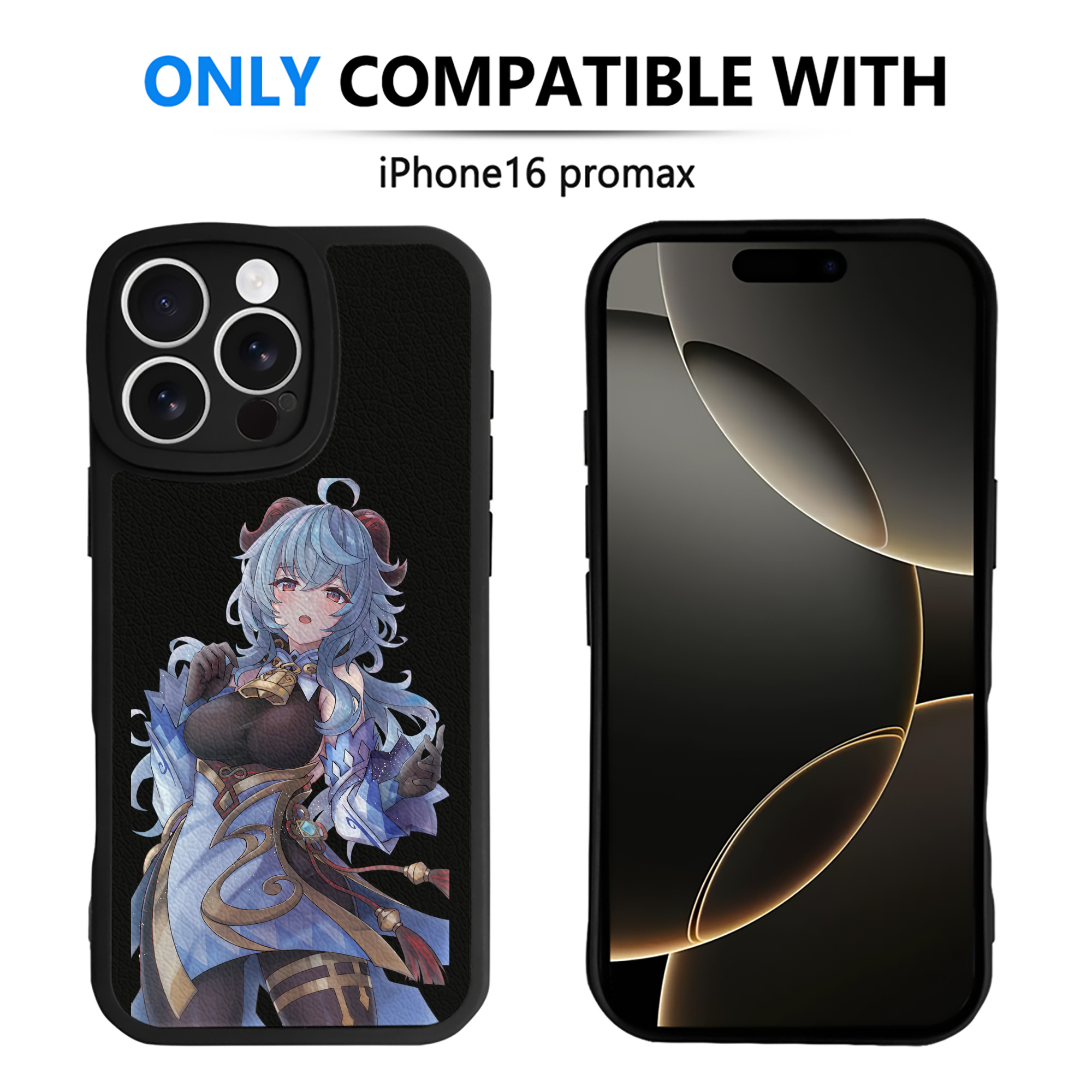 げんし神 甘雨 かんう genshin Ganyu 【iPhone 16シリーズ対応】シリコンスマホケース（レザー調） 材質：シリコン